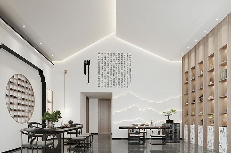 合肥茶葉店裝修設(shè)計方案，茶葉店門面裝修圖片