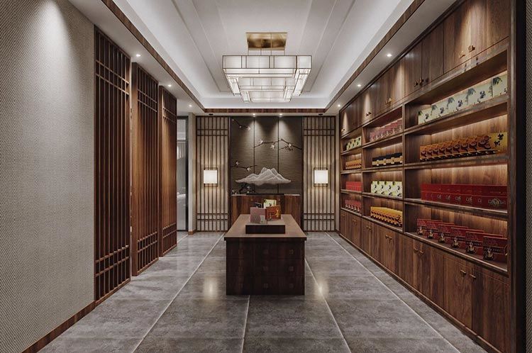 合肥茶葉店裝修設(shè)計方案，茶葉店門面裝修圖片
